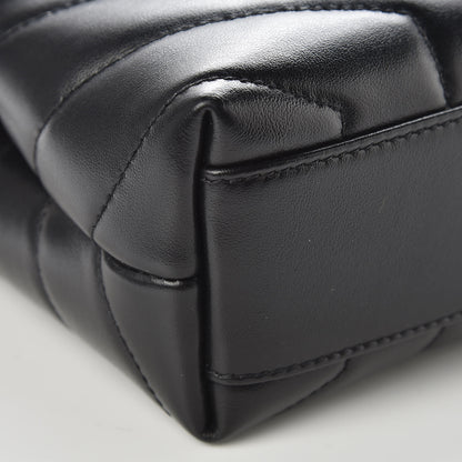 Saint Laurent Calfskin Y Quilted Monogram Toy Loulou Crossbody Bag Black 9 of 11