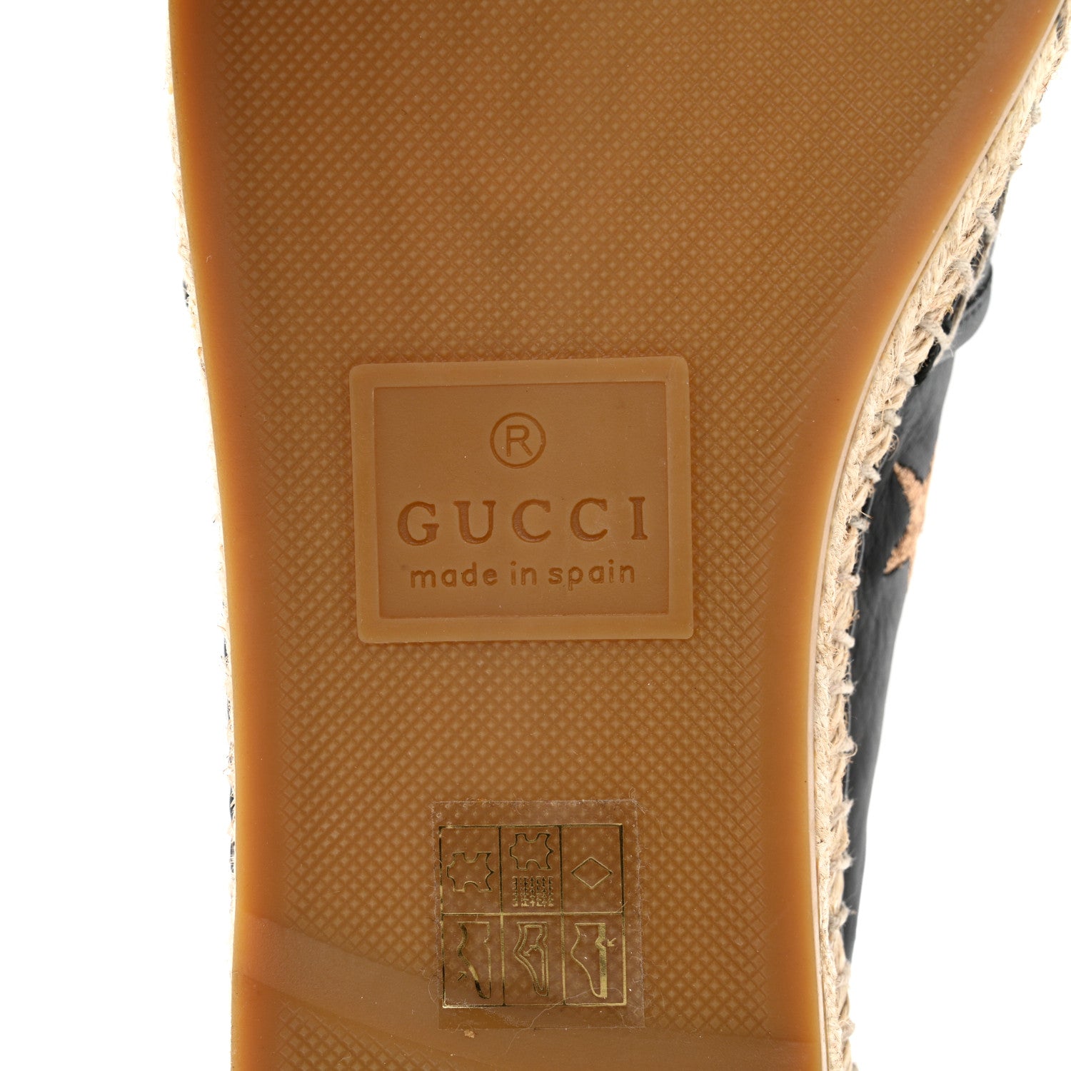 Gucci Calfskin Bee Star Embroidered Espadrilles 38 Black 9 of 13