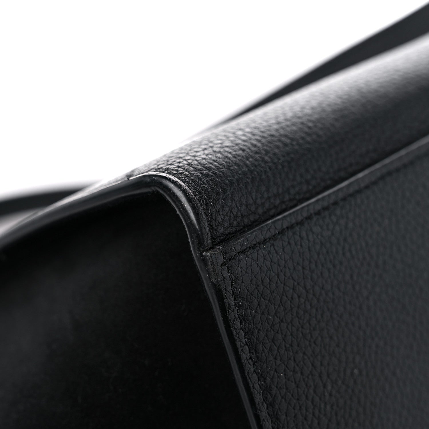 Celine Drummed Calfskin Suede Small Trapeze Black 8 of 15