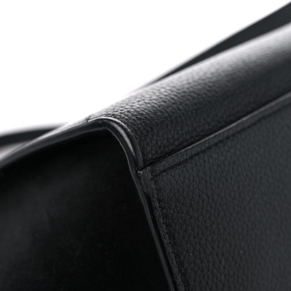Celine Drummed Calfskin Suede Small Trapeze Black 8 of 15