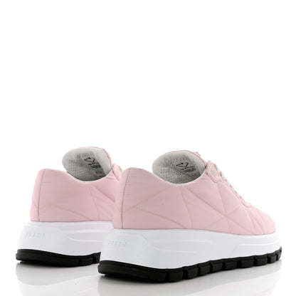 Prada Re-Nylon Piuma Metal Triangle Logo Quilted 45mm Sneakers 41 Alabastro 4 of 9