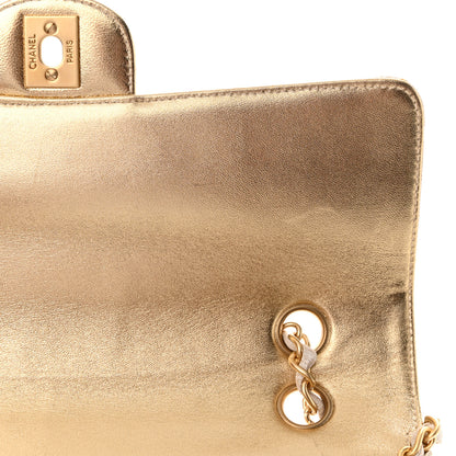 Chanel Metallic Nylon Medium Travel Flap Light Gold 11 of 14