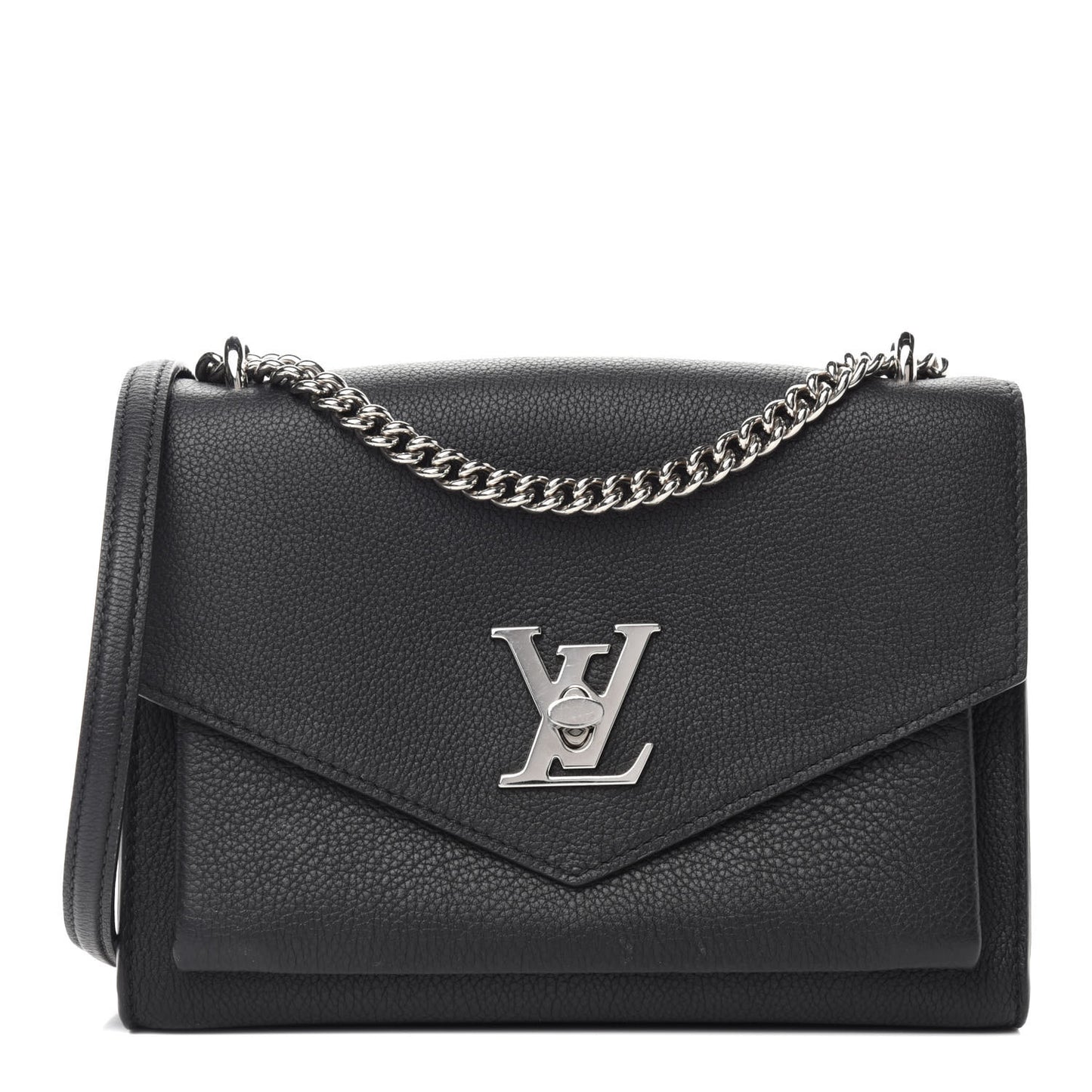 Soft Calfskin My Lockme Chain Bag BB Black