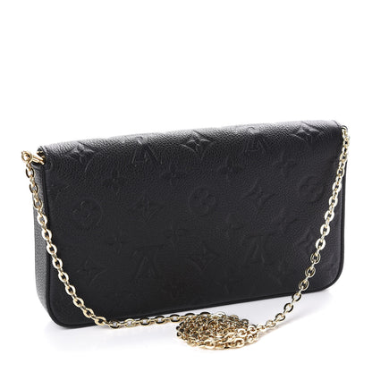 Louis Vuitton Empreinte Pochette Felicie Chain Wallet Black 3 of 10