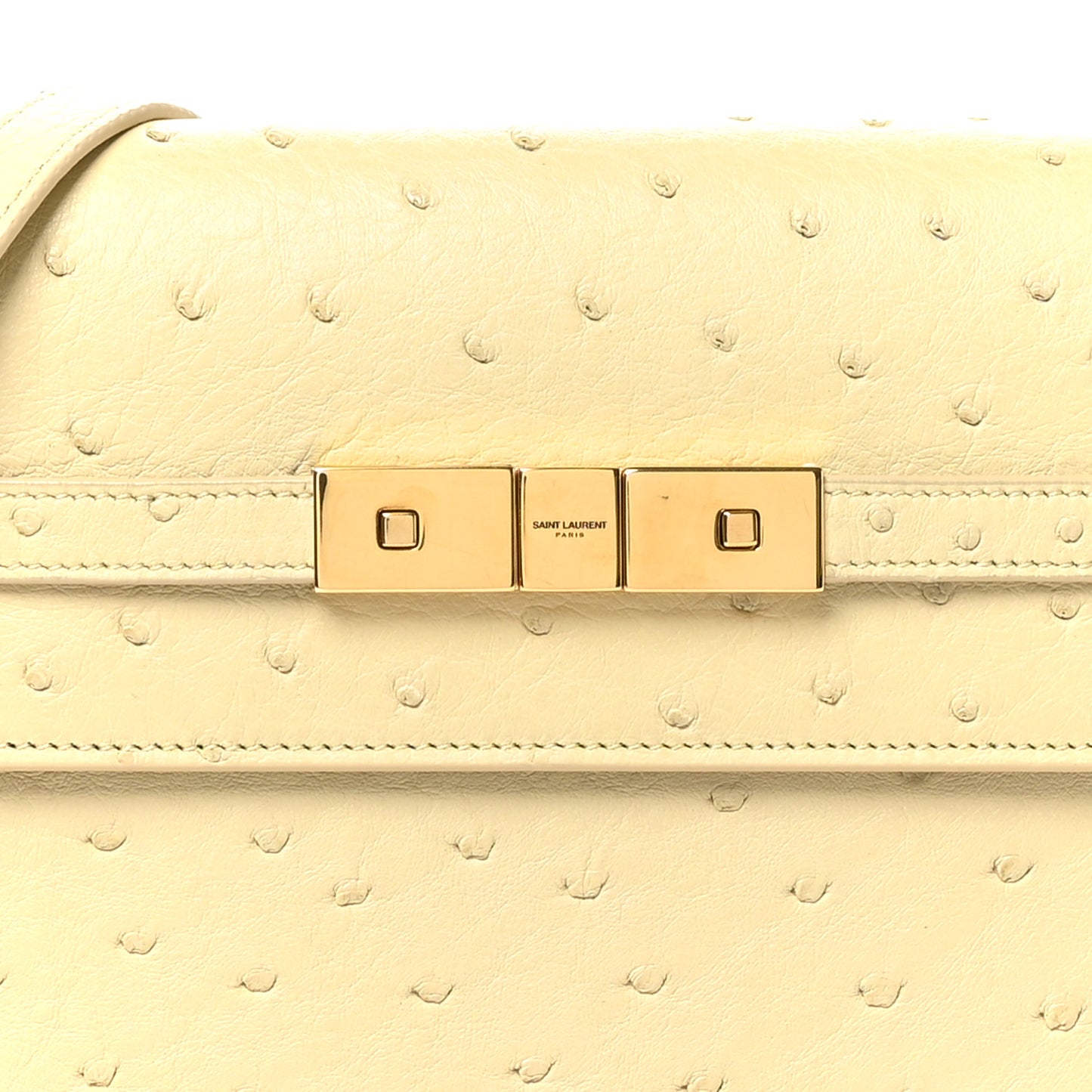 Ostrich Small Manhattan Baguette  Natural Beurre