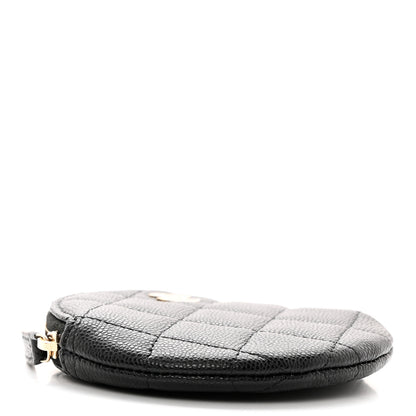 Chanel Caviar Quilted Zip Around Classic Coin Purse Black 4 of 8