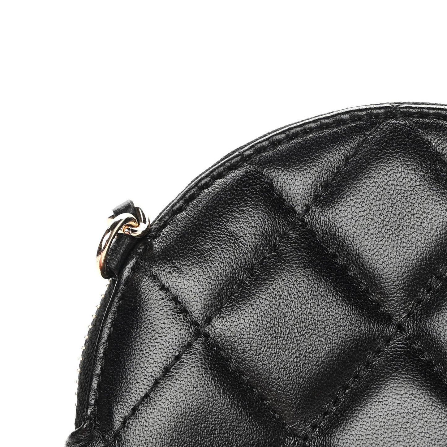 Lambskin Mini Camellia Bouquet Clutch With Chain Black