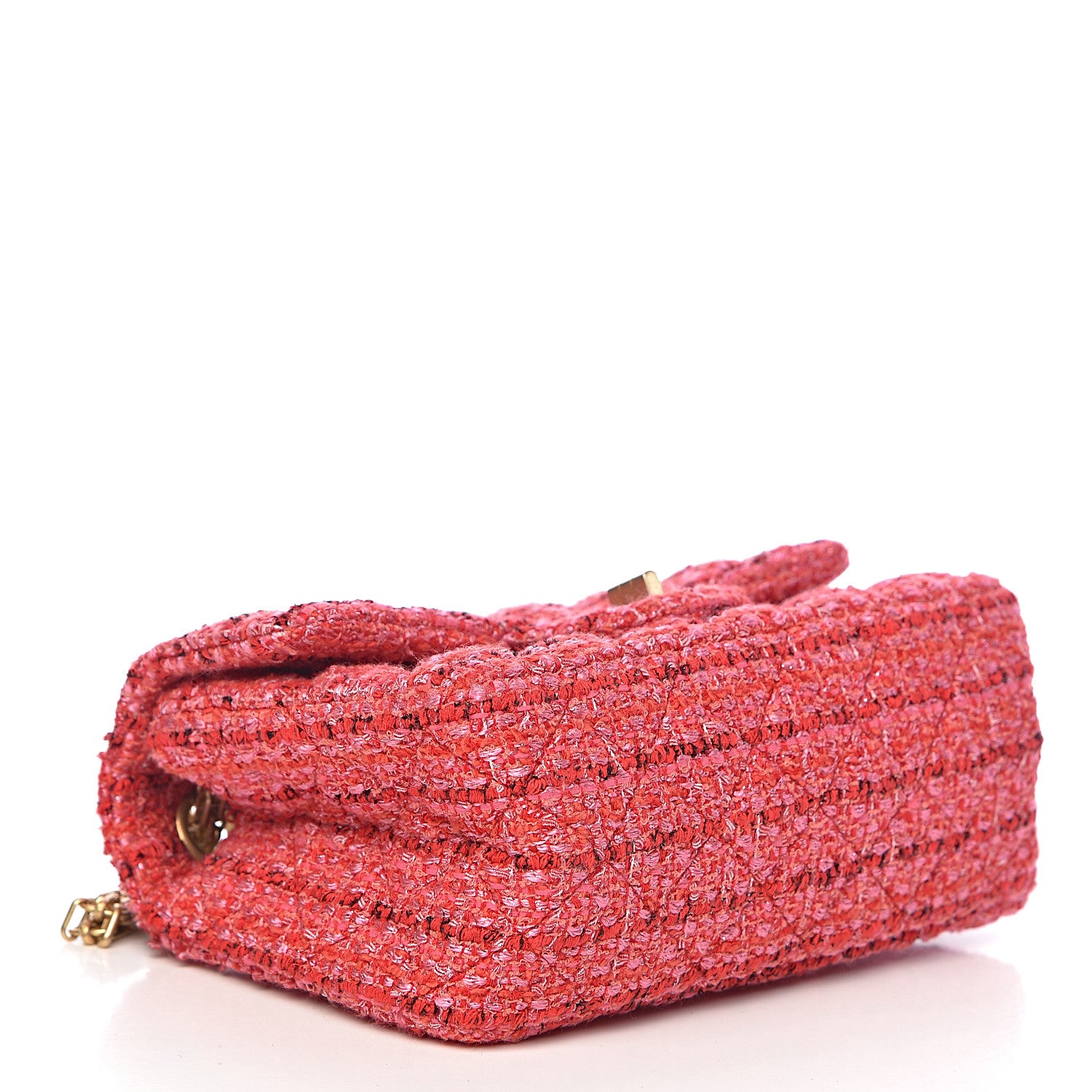 Chanel Tweed Quilted Mini 2.55 Reissue Flap Red Ecru Black 4 of 10