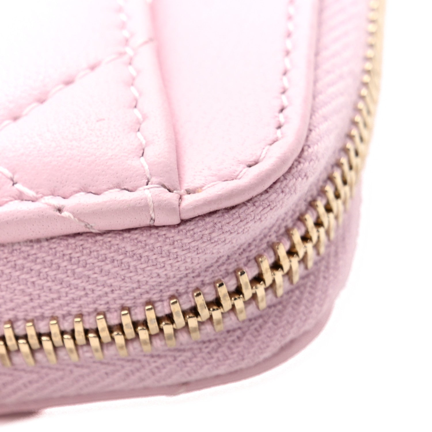 Chanel Lambskin Quilted Zip Around Coin Purse Light Pink 9 of 10