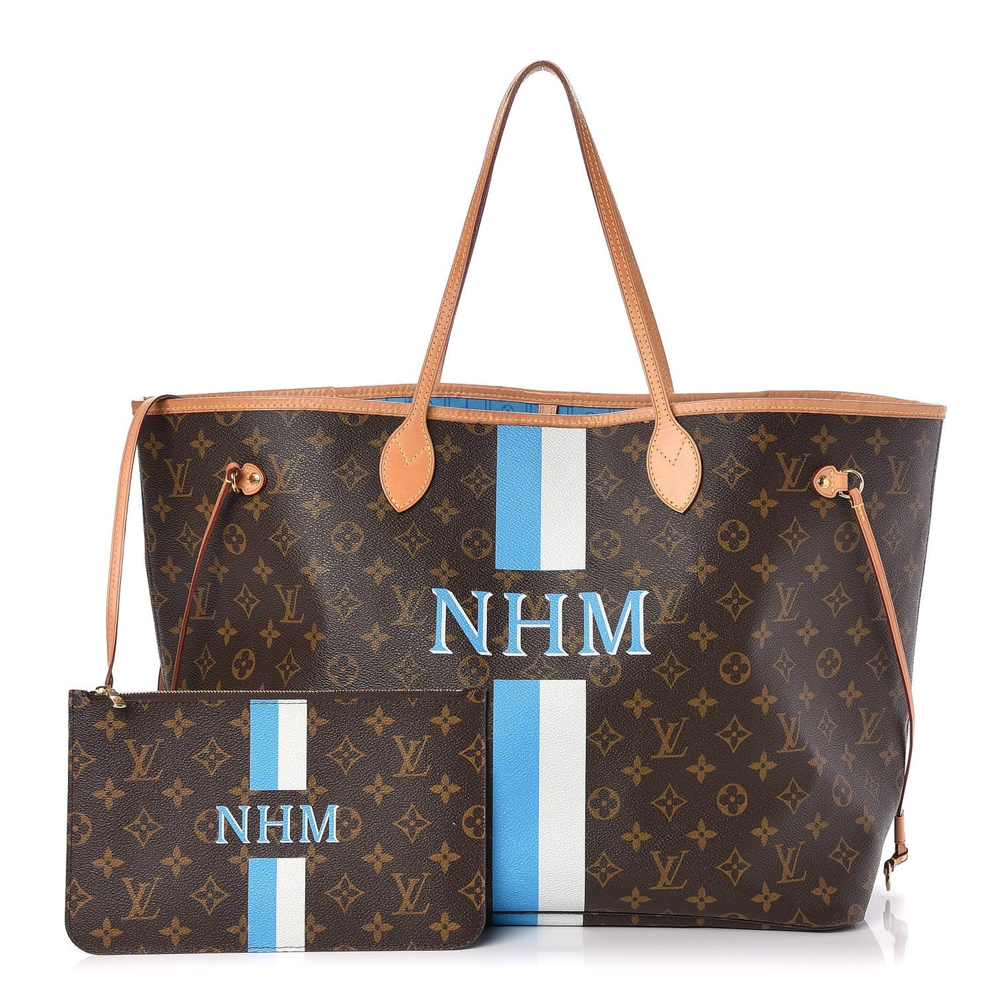 Monogram My LV Heritage Neverfull GM Blue Clair White