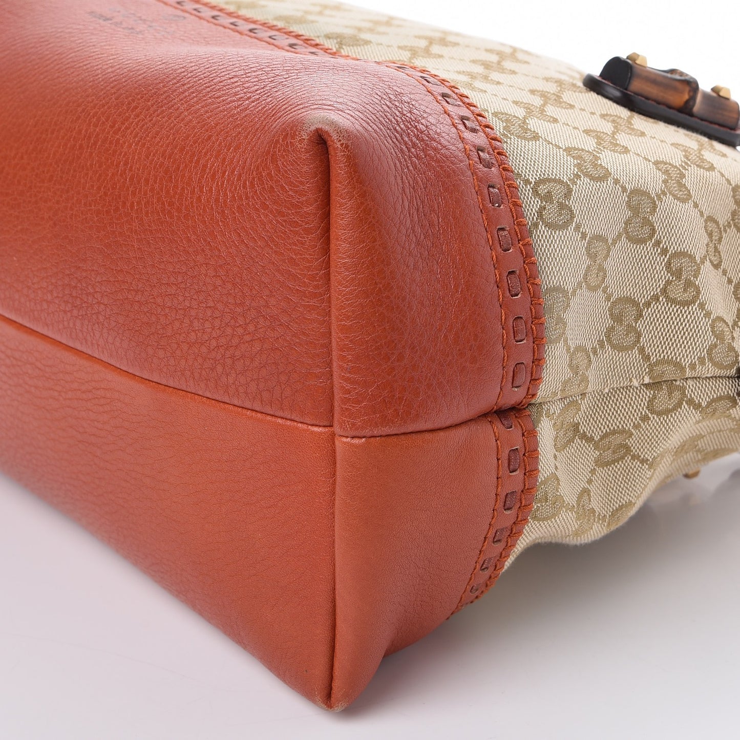 Monogram Laidback Crafty Dome Satchel Orange