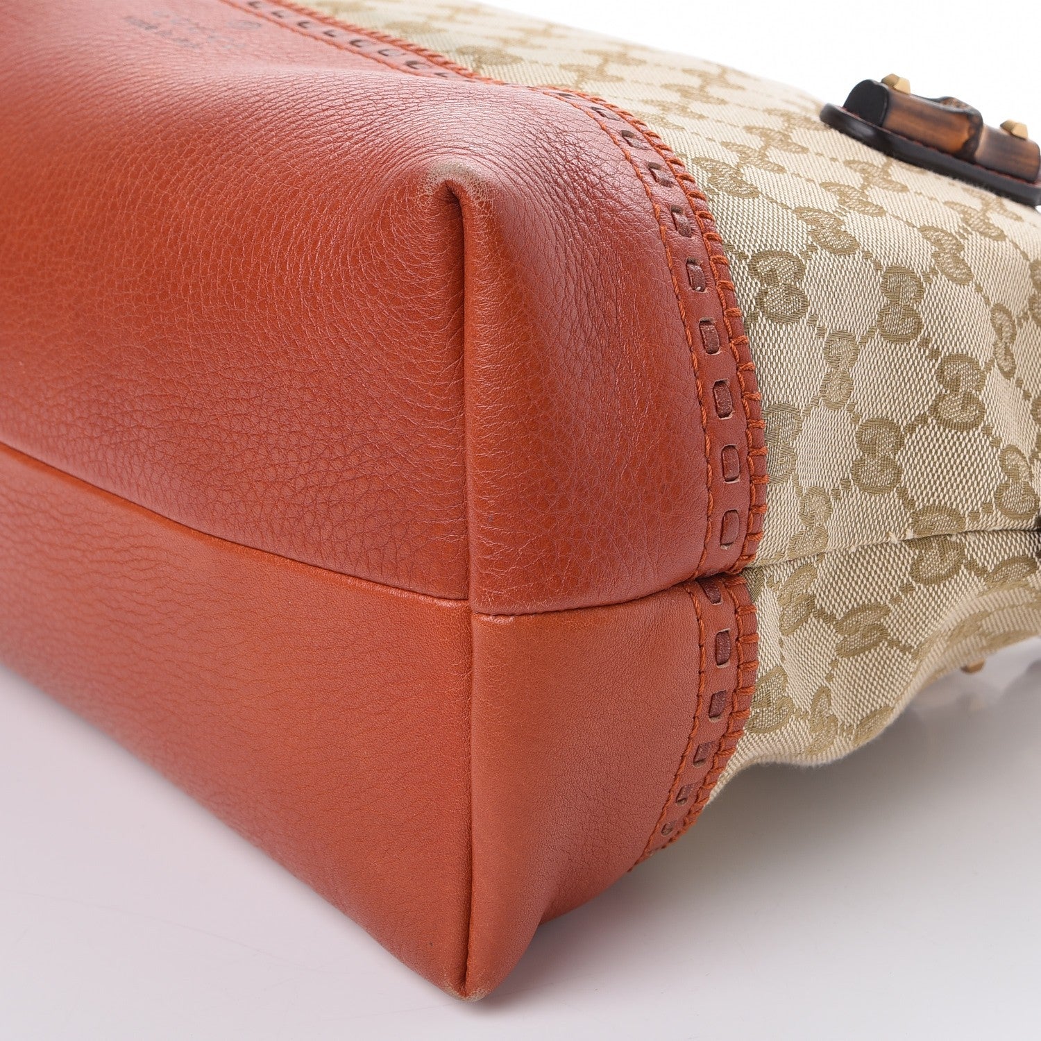 Gucci Monogram Laidback Crafty Dome Satchel Orange 9 of 9