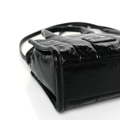 Marc Jacobs Shiny Crinkled Calfskin Mini The Tote Bag Black 7 of 8