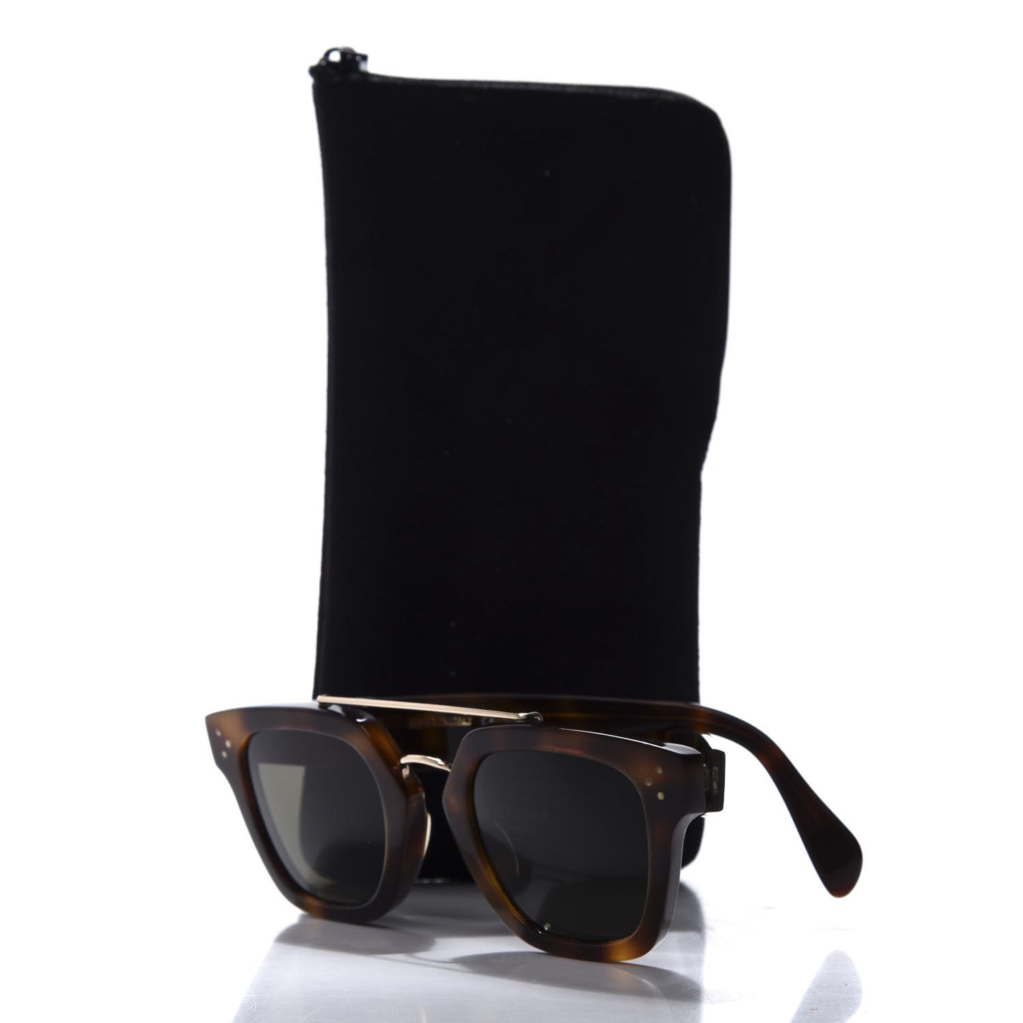Acetate Bridge Sunglasses CL41077/S Dark Havana