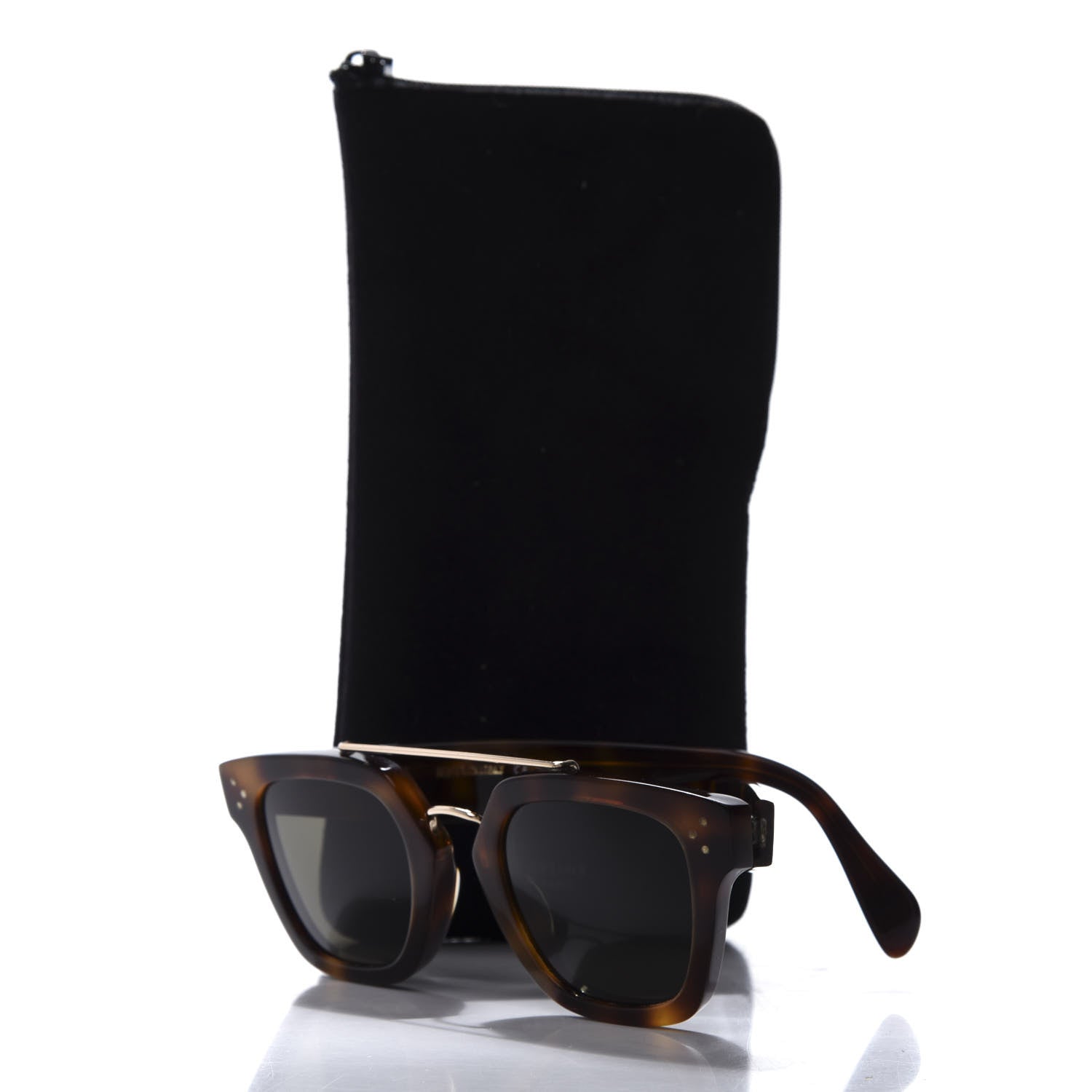 Celine Acetate Bridge Sunglasses CL41077/S Dark Havana 8 of 8