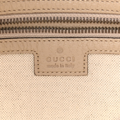 Gucci GG Supreme Monogram Textured Dollar Calfskin Web Small Ophidia Half Moon Hobo Beige Mystic White Oatmeal 6 of 10