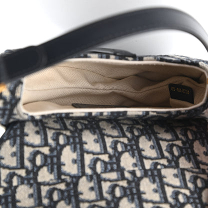 Christian Dior Oblique Mini Saddle Bag Blue 5 of 10