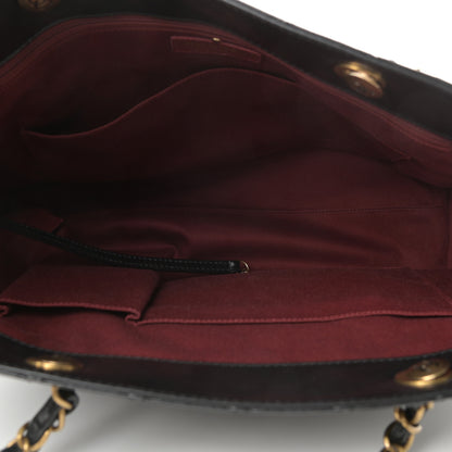 Chanel Glazed Calfskin Quilted Large Front Pocket Tote Black 5 of 10