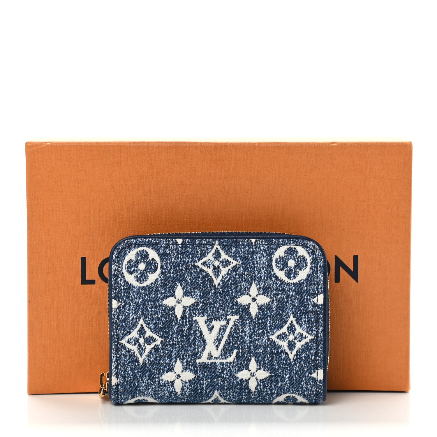 Louis Vuitton Denim Monogram Jacquard Zippy Coin Purse Bleu 9 of 9