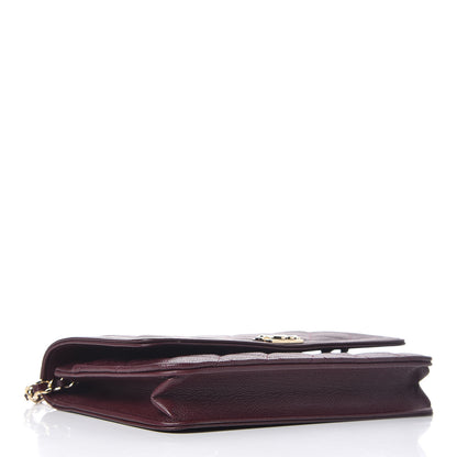 Chanel Caviar Quilted Boy Wallet On Chain WOC Dark Purple 4 of 13