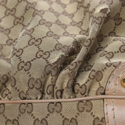Gucci Monogram Large Jockey Hobo Beige 17 of 23