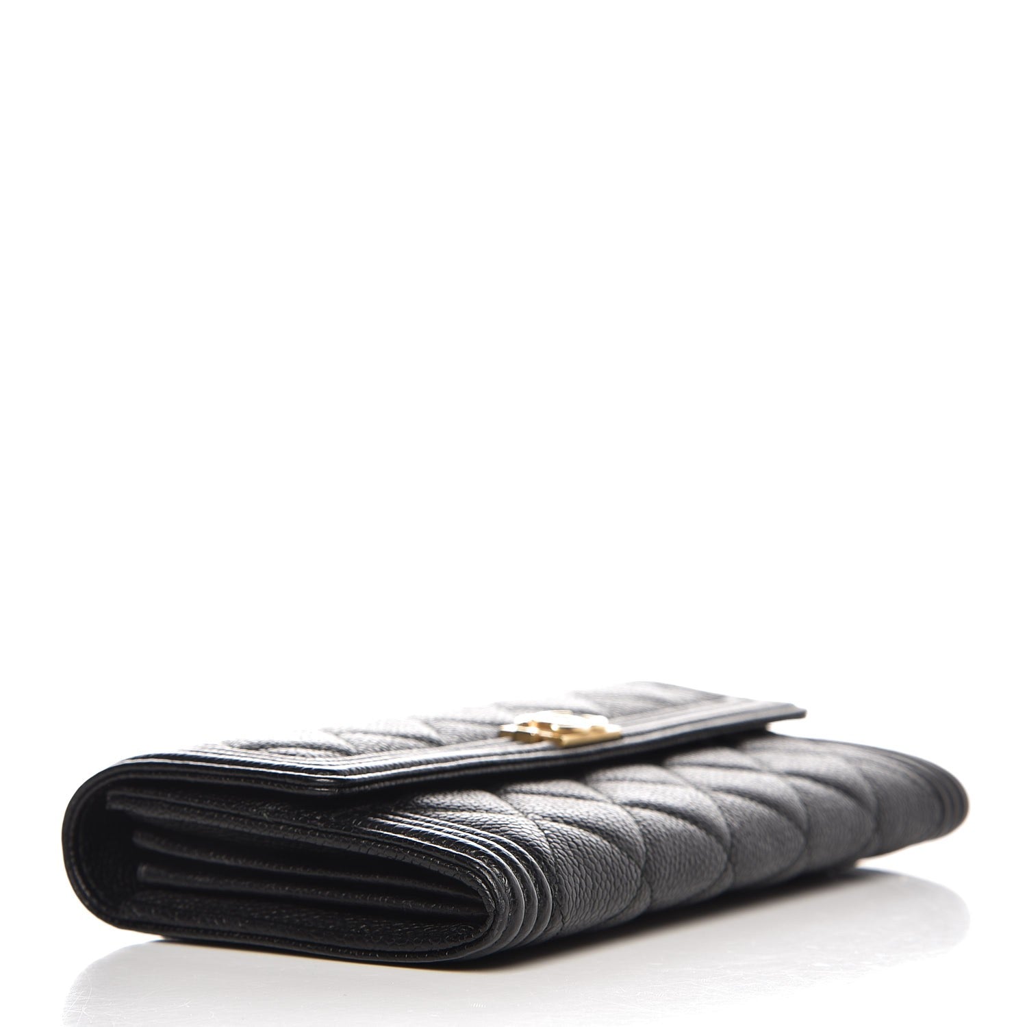 Chanel Caviar Quilted Boy Flap Wallet Black 4 of 8