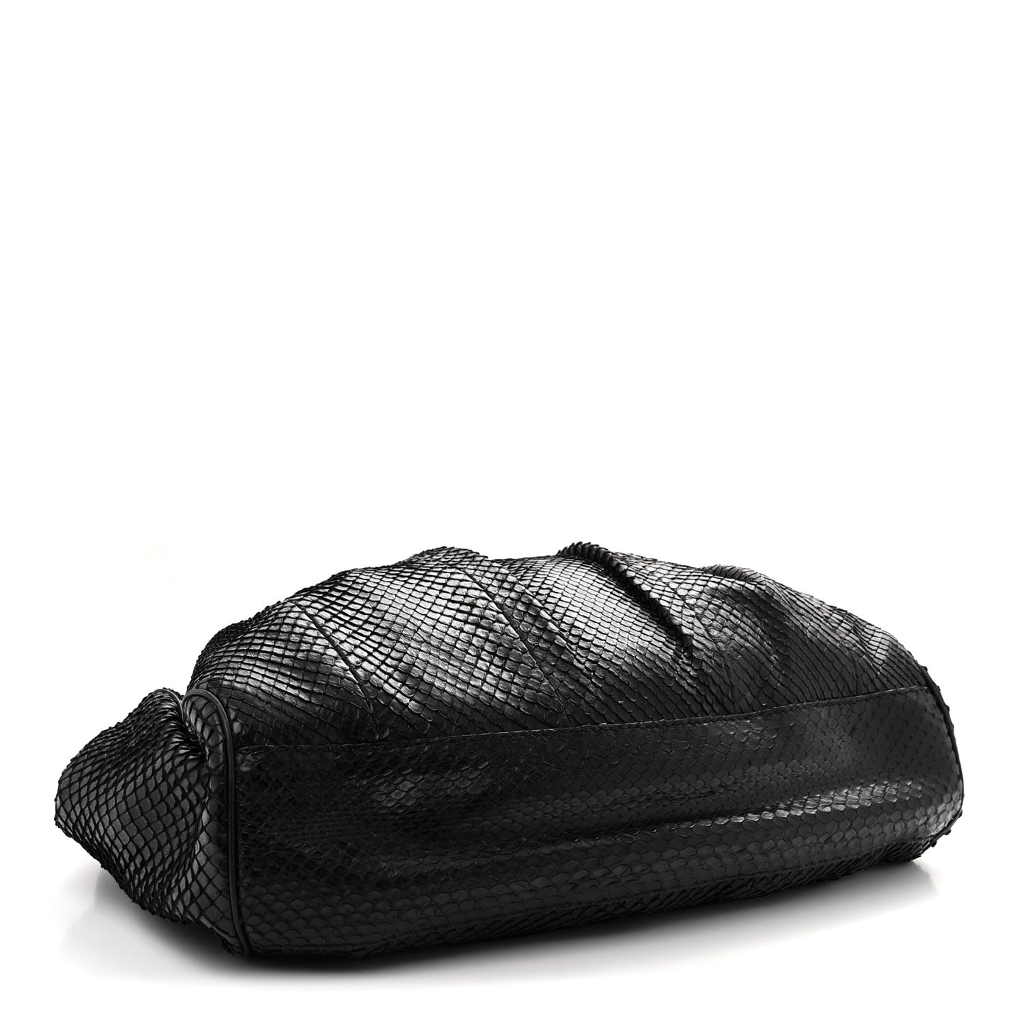 Snakeskin Large Sukey Tote Black