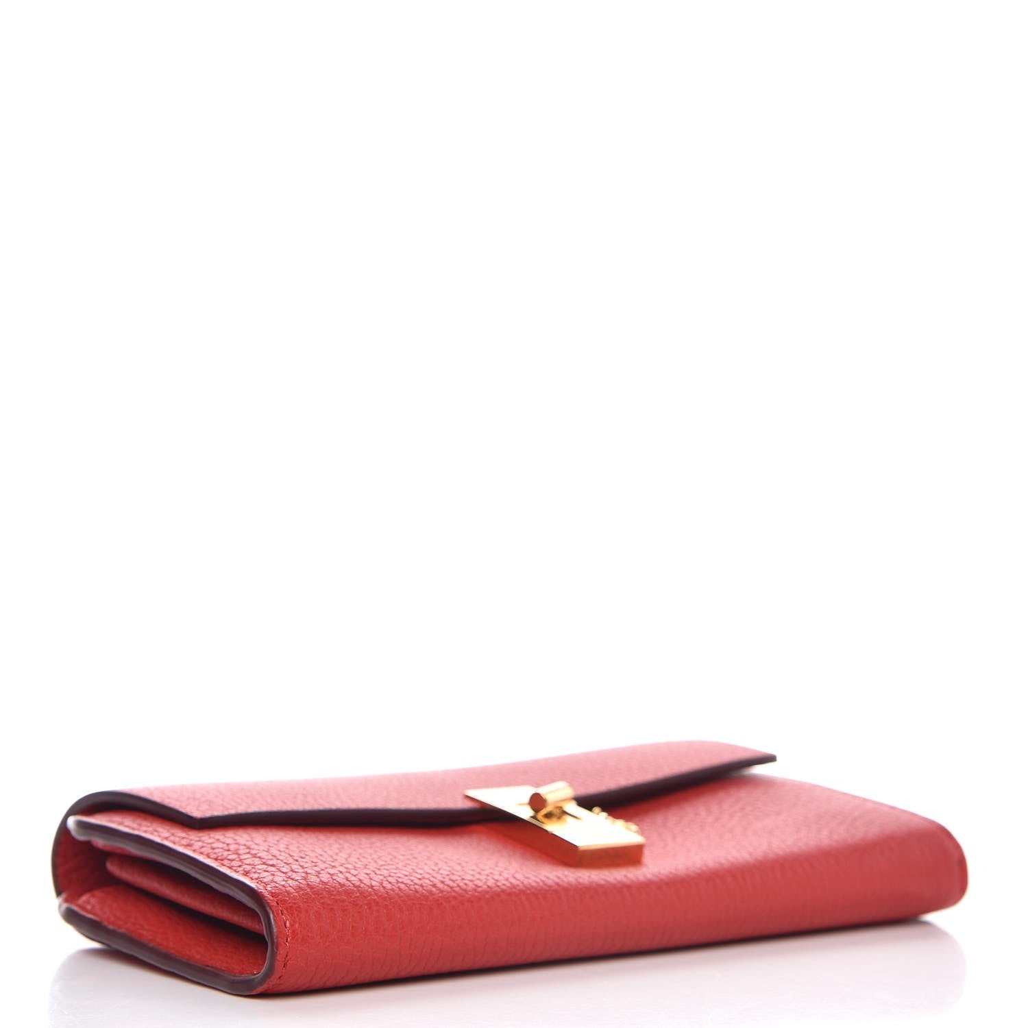 Chloe Grained Lambskin Drew Long Wallet with Flap Plaid Red 4 of 7