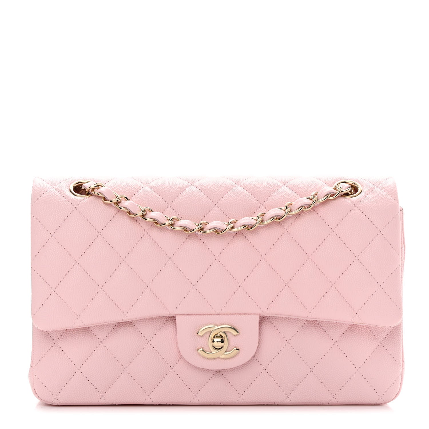 Chanel Caviar Quilted Medium Double Flap Light Pink 1 of 11