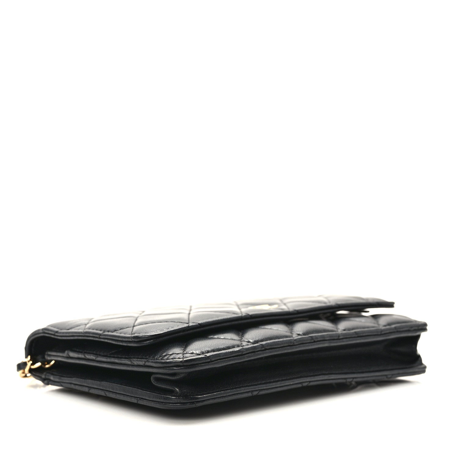 Chanel Lambskin Quilted Wallet On Chain WOC Black 4 of 12