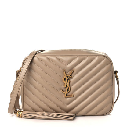Saint Laurent Calfskin Matelasse Monogram Lou Camera Bag Dark Beige 1 of 9