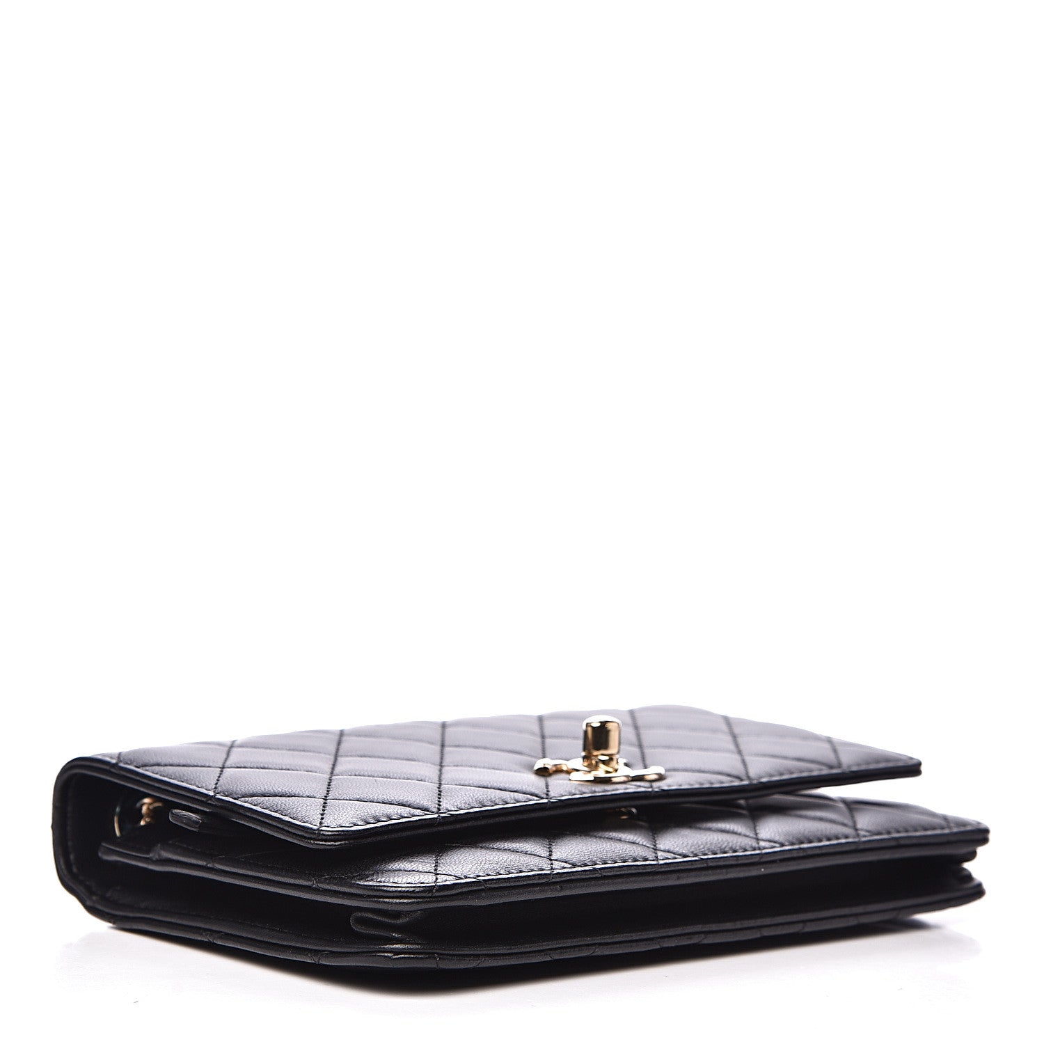Chanel Lambskin Quilted Trendy CC Wallet On Chain WOC Black 3 of 15