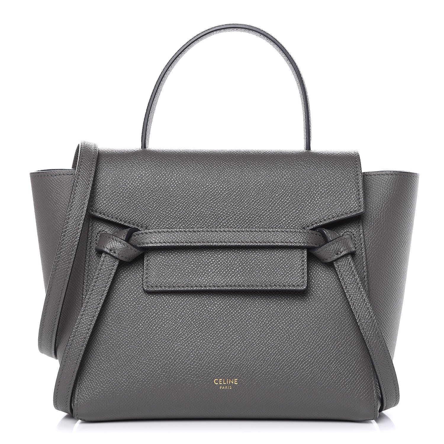 Celine Grained Calfskin Nano Belt Bag Grey 1 of 9