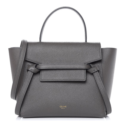 Celine Grained Calfskin Nano Belt Bag Grey 1 of 9