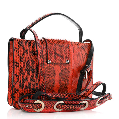 Jimmy Choo Snakeskin Rebel Crossbody Bag Orange 3 of 10