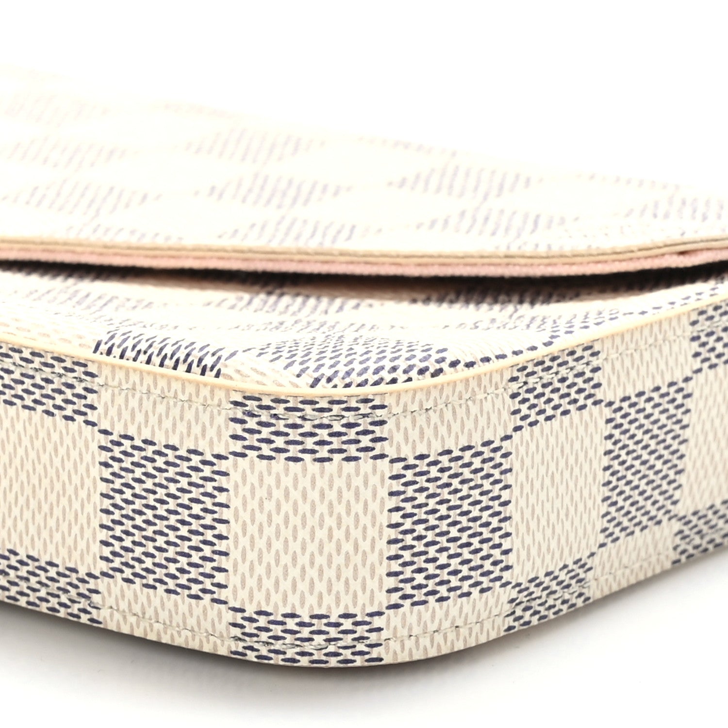 Louis Vuitton Damier Azur Pochette Felicie Chain Wallet Rose Ballerine 8 of 8