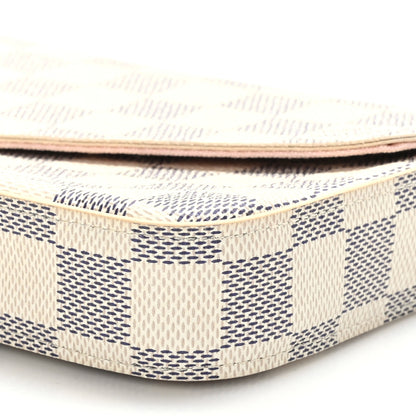 Louis Vuitton Damier Azur Pochette Felicie Chain Wallet Rose Ballerine 8 of 8