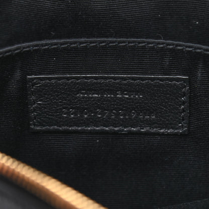 Saint Laurent Canvas Calfskin Monogram Lou Camera Bag Black Grey Cream 7 of 10