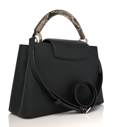 Louis Vuitton Taurillon Python Capucines PM Black 3 of 10
