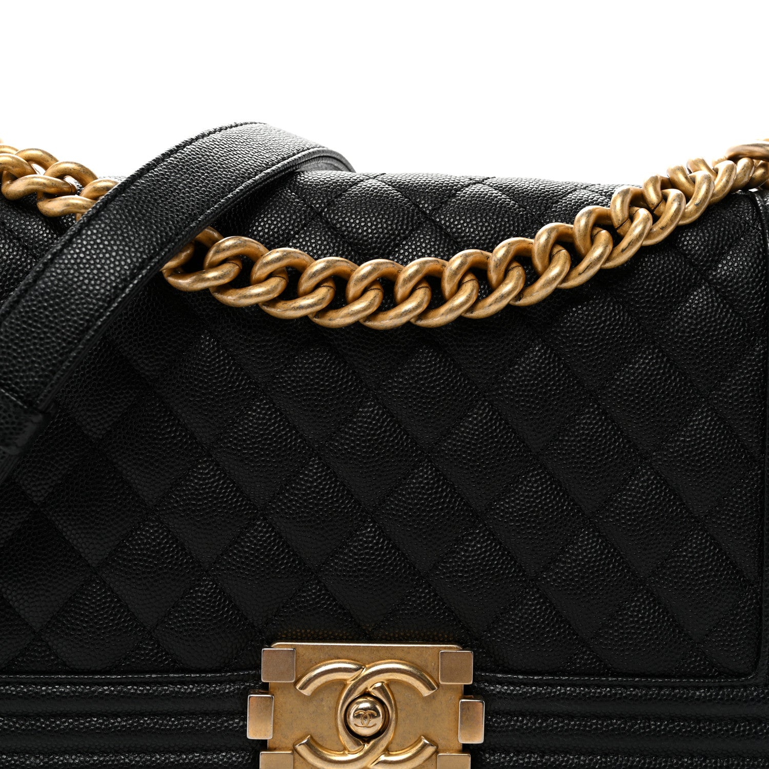 Chanel Caviar Quilted Medium Boy Flap Black 8 of 10