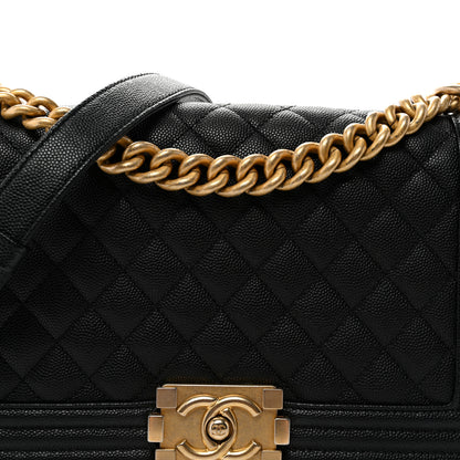 Chanel Caviar Quilted Medium Boy Flap Black 8 of 10