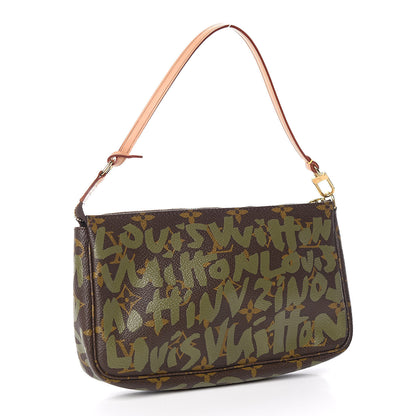Louis Vuitton Monogram Graffiti Pochette Accessories Kaki 3 of 10