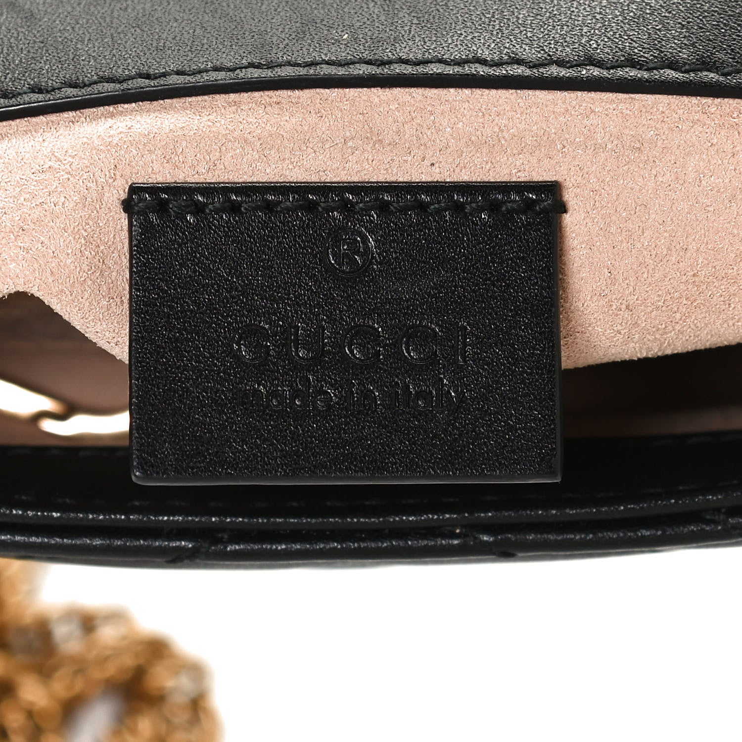 Gucci Calfskin Matelasse Super Mini GG Marmont Shoulder Bag Black 6 of 10