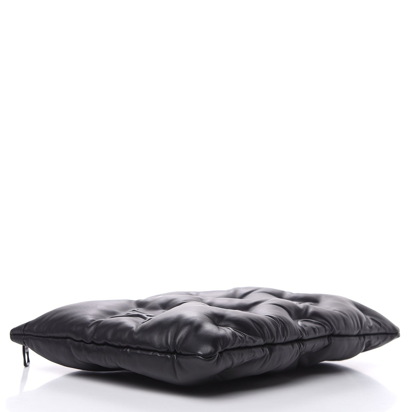 Lambskin Puffer A4 Pouch Black