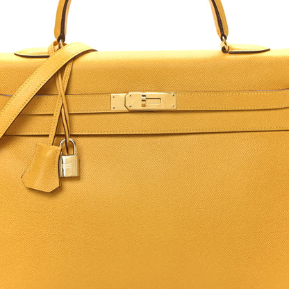 Hermes Courchevel Kelly Retourne 35 Jaune 8 of 10