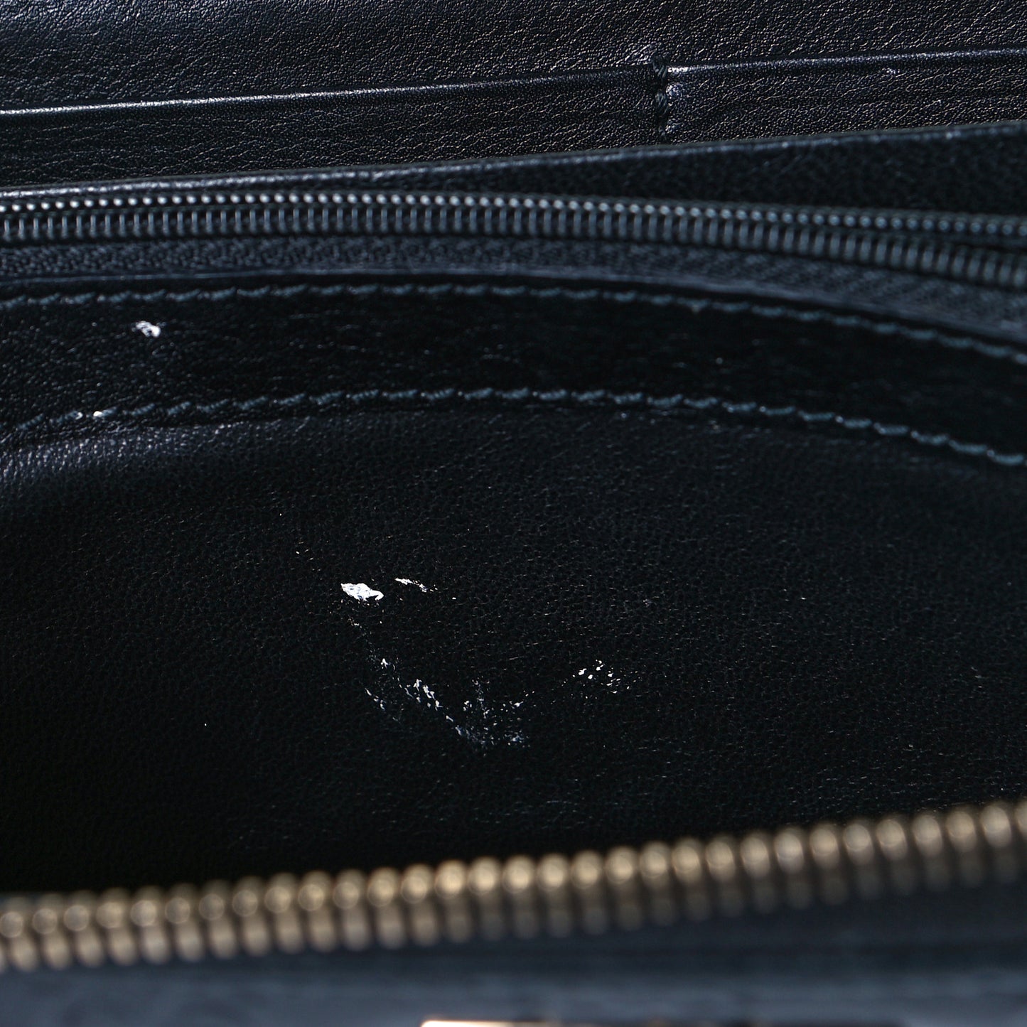 Guccissima Margaux Calfskin Metal Bar Zip Around Wallet Blue