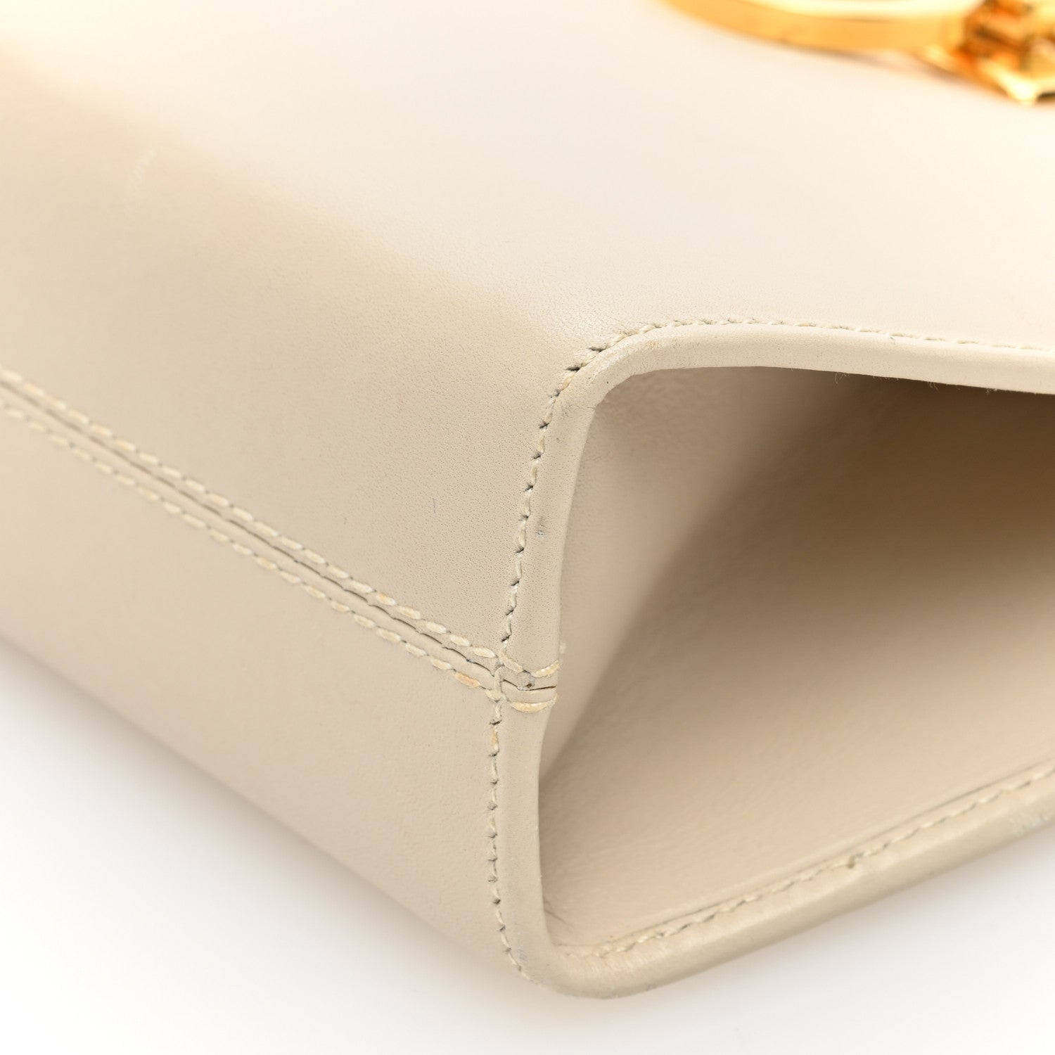 Salvatore Ferragamo Calfskin Gancini Mini Chain Crossbody Ivory 9 of 9