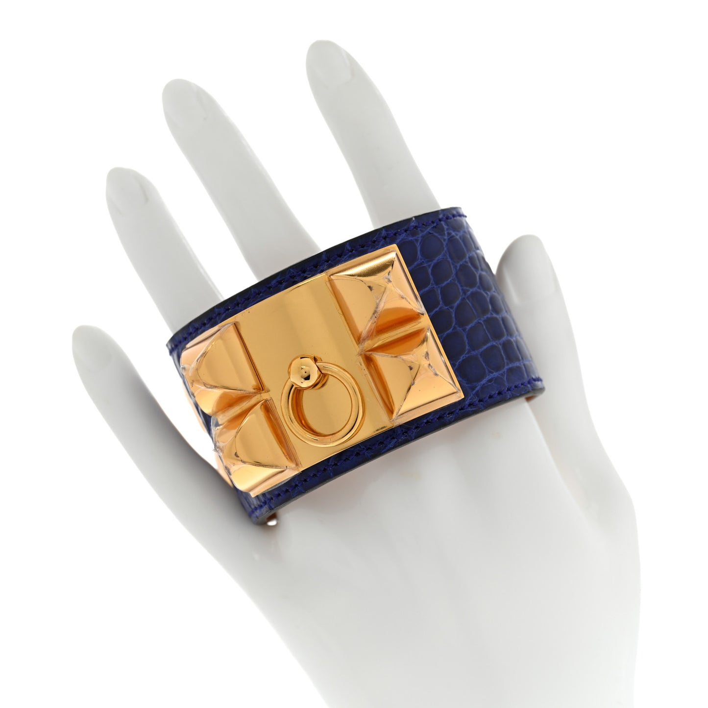 Shiny Alligator Collier De Chien CDC Bracelet S Bleu Electrique