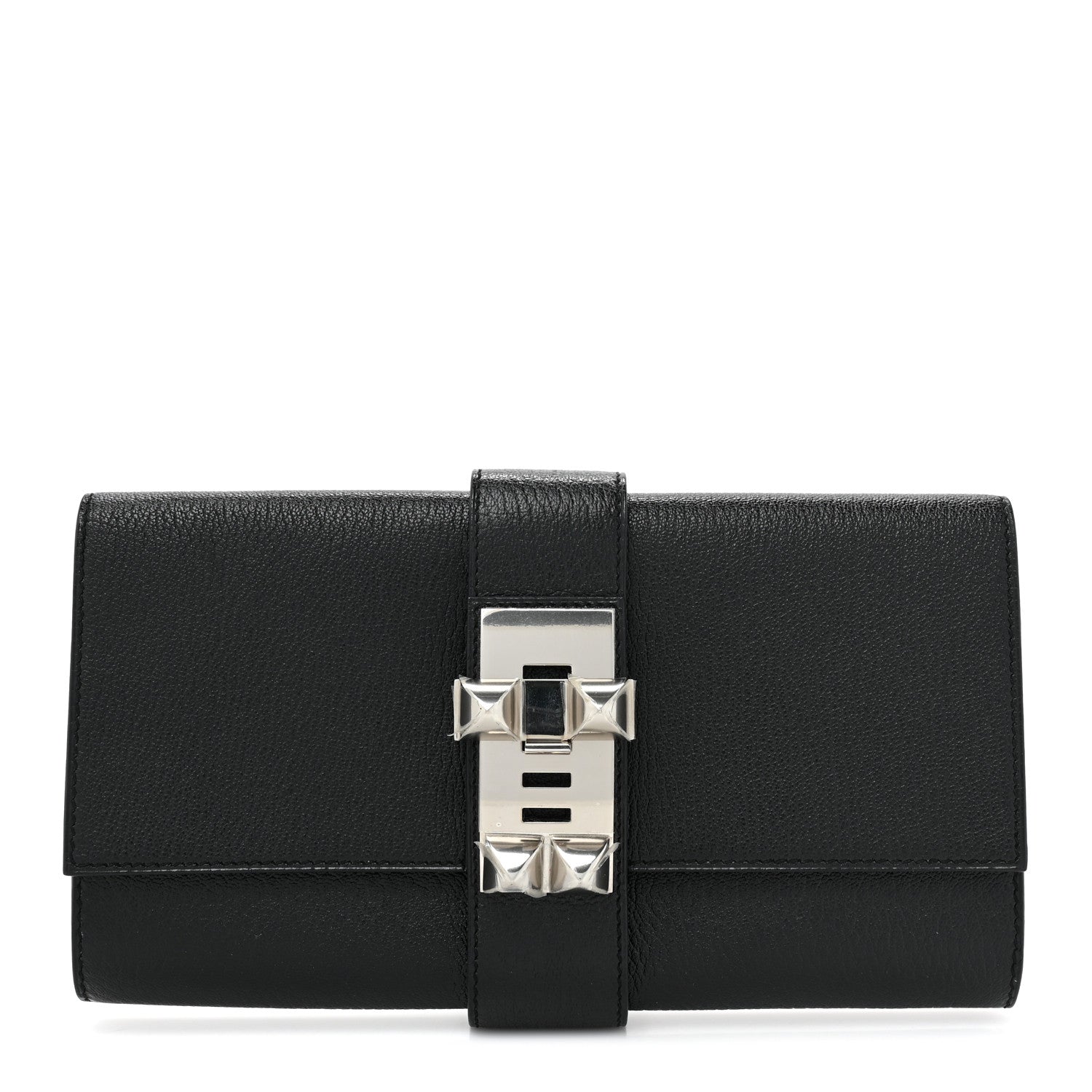 Hermes Chevre Mysore Medor 23 Clutch Black 1 of 12
