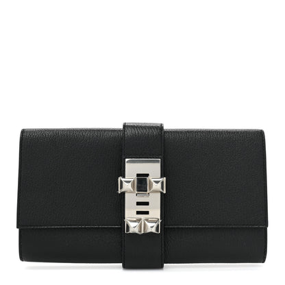 Hermes Chevre Mysore Medor 23 Clutch Black 1 of 12